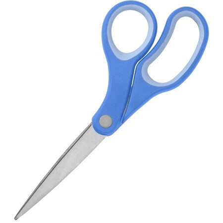 Sparco Scissors, Bent, 8", Rubber Handle, Blue PK SPR39043